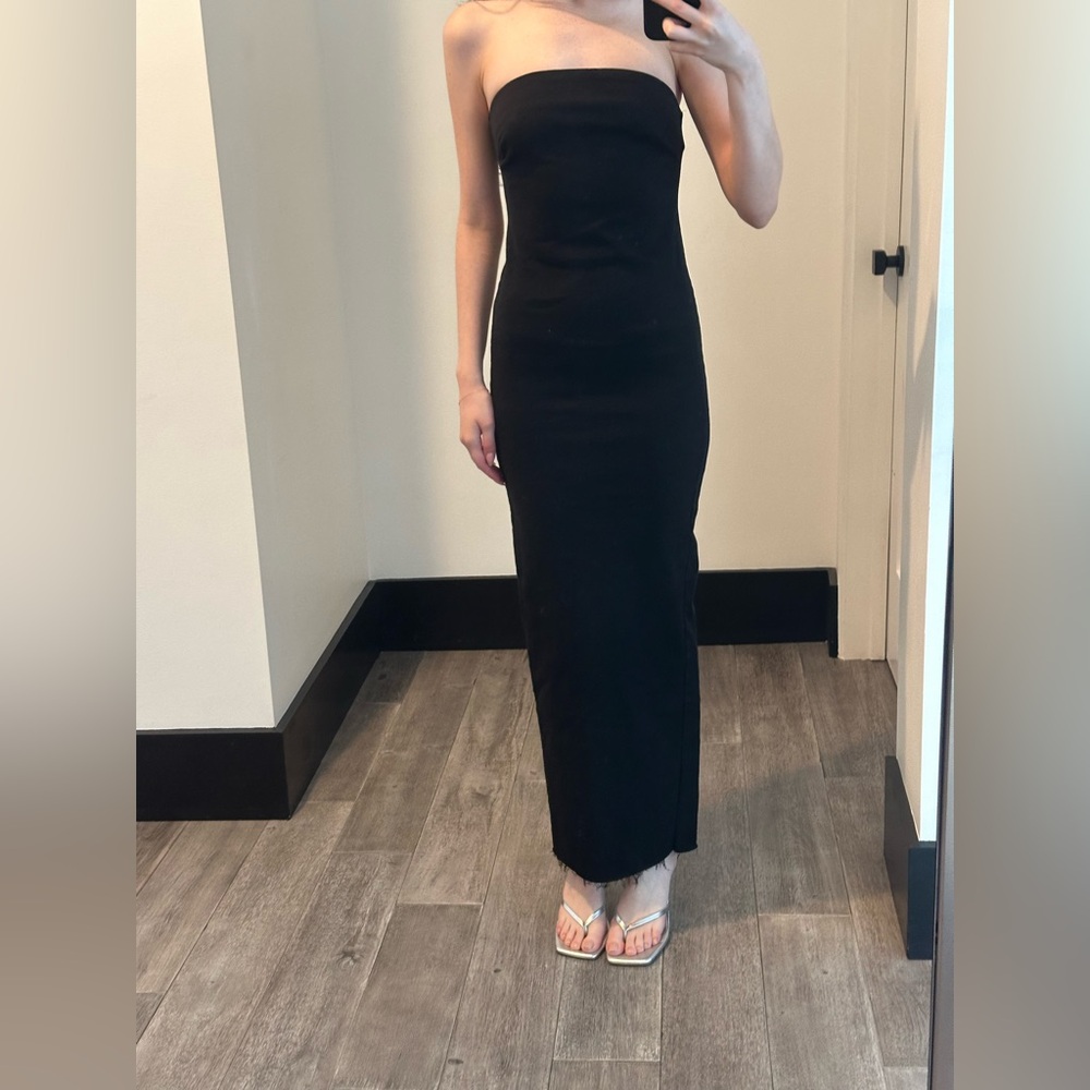 Black Strapless Gown